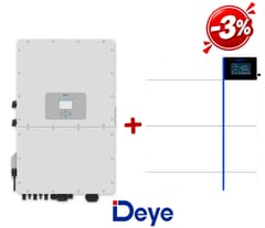 DEYE: Zestaw Inwerter hybrydowy SUN-6K-SG01HP3-EU-AM2+ Bateria GB-L-PRO 8kWh + Jednostka sterująca GB-LBS-PRO (wysokonapięciowy)