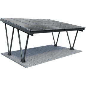 Carport W2 z konstrukcją pod PV