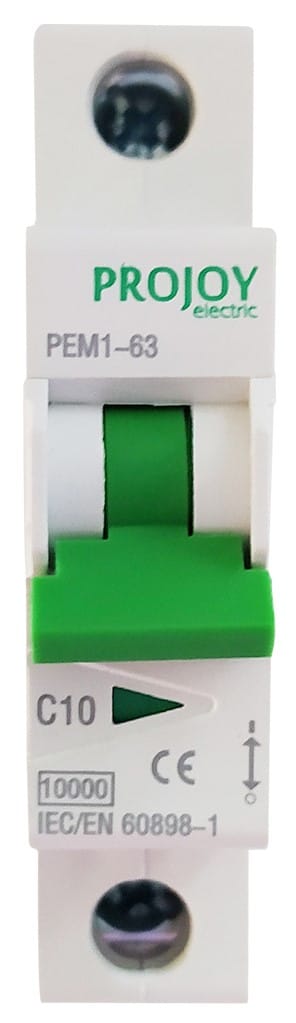 PROJOY Wyłącznik nadprądowy PEM2-63 1P typ B 20A 6kA AC (300009)