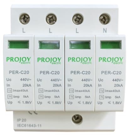 PROJOY Ogranicznik przepięć do systemów PV PER-C20 T2 275V AC 4P