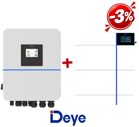 DEYE: Zestaw Inwerter hybrydowy SUN-8K-SG01HP3-EU-DM2+ Bateria GB-L-PRO 8kWh + Jednostka sterująca GB-LBS-PRO (wysokonapięciowy)