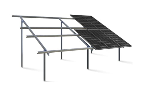 KONSTRUKCJA D2V DWUPODPOROWA GRUNTOWA  (1990<L / W>1135) dla PV BIFACIAL