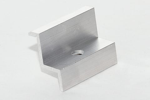 Klema końcowa 30mm Dł: 50mm anodowana srebrna