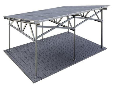 Wiaty / Carport z konstrukcją pod PV (układ 3 moduł pionowo L>1960mm)