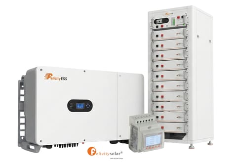Felicity: Zestaw Inwerter hybrydowy T-REX-50KHP3G01 + Zestaw Bateria FLH48100UMG1 61.44kWh + Smart Meter (wysokonapięciowy)